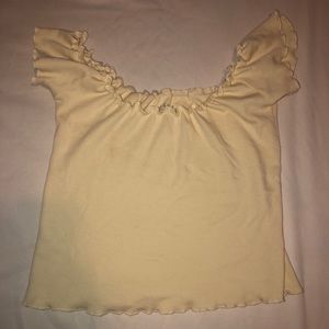 Off the shoulder ribbed top